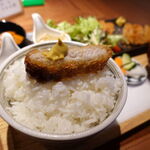 Toukyou Ryourianemone - お肉の定食ロースカツ（ご飯大盛り無料）　1100円