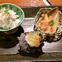 瀬里奈 本店 - ◆肉寿司
                    うめええええええええええええええええええ。
                    ◆蟹サラダ
                    ◆サザエ
                    ◆竹の子
                    ◆銀鱈西京漬け