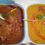 大阪ハラールレストラン - 左マトン、右ダル