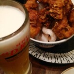 やきとん筑前屋 - バカ盛りにビール！！