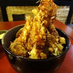 魚菜 みつ橋 - 特大海老と野菜の天丼