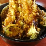 魚菜 みつ橋 - 特大海老と野菜の天丼