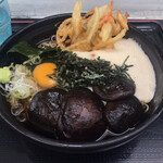 立喰いそば 山吹 - 6/5 冷やしとろろに椎茸