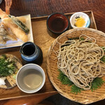 御縁そば　味楽 - 天ざるそば ¥1.595(税込)