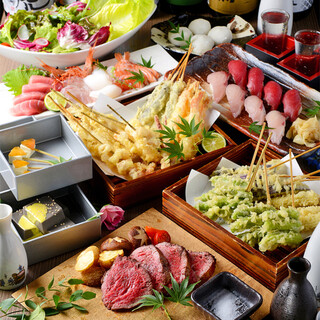 午餐宴會方面，Tenkushi的特別創意日本料理套餐2,500日圓起。