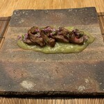 旬菜懐石拓 - なすソースと村上牛