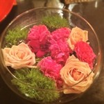小料理 げいん - 可愛いお花が飾ってありましたd(^_^o)