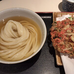 手打うどん 長谷沼 - かけ　と　紅生姜天