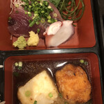 季節料理 鮮 - 刺身と副菜アップ