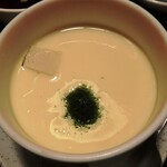 千成本店 - 茶碗蒸し　青海苔が掛かってる