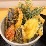 白花咲々 - ランチ限定日替わり天丼 500円
            （おしんこ・味噌汁付）