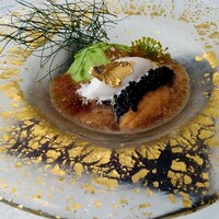 デュ・ヴァン・ハッシシ - 美しい❣️主人と息子の前菜　海胆のフェンネルソース　山椒アイスとキャビア添え