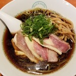 麺屋 六感堂 - 温製 シャポーン鶏の山椒ＳＯＢＡ（醬油）