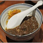 麺屋 我論 - ミニ究極の牛スジカレー丼 400円　めっちゃ濃厚です。