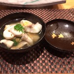 照寿司 - 椀物 白子と甘鯛