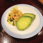 うなぎの豊川 - 香の物(白菜・胡瓜)