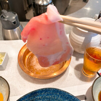 しゃぶしゃぶ 山笑ふ 銀座店 - 豚しゃぶ。しゃぶしゃぶ前。