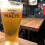 BAR KOTATSUYA - 生ビール（¥480）、ちょっと飲んじゃた...