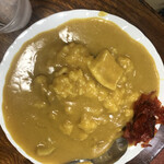 中華ソバ　坂本 - カレーアップ、めっちゃ黄色いっす