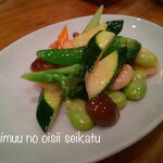 玩味 - 夏野菜と海老の炒め物