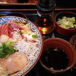 長生庵 - 七色丼とお蕎麦のセット