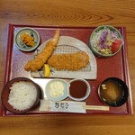 豚福亭 - 海老フライ＆ロースかつ定食