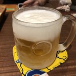 海南チキンライス 夢飯 - 生ビール中ジョッキ