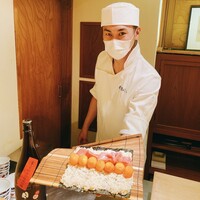 鮨よしかわ 恵比寿 - 大将の吉川さん！名物ドック楽しみ！
