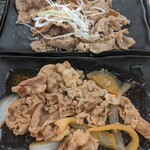 吉野家 - W定食（牛皿・ネギ塩カルビ定食）（698円＋税）