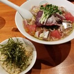 麺屋 六感堂 - 冷製 鰹とトマトの山椒SOBA＋新しょうがの炊き込みご飯