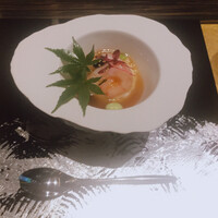 日本料理 湯河原 華暦 - 前菜: 甘海老と新馬鈴薯のムース