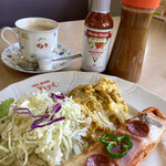 パステル - モーニングBピザトーストセット(スクランブルエッグ)