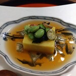 割烹 清風 - 先付（とうもろこし豆腐）