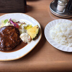 レストラン・エスカルゴ - ジャンボハンバーグ定食