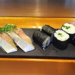 玄海鮨 - 追加  サバ×２  ネギ巻