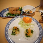 サイゴンマジェスティック - バインベオ（蒸し餅）と揚げ春巻き