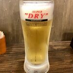 Yakiton Chikuzenya - 生ビール（中ジョッキ） ¥490