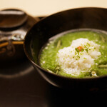 道人 - お椀　鱧とオクラとジュンサイ