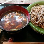 翡翠館 てんぐの蔵 - 鶏せいろ￥950。かんずりを用意してくれる蕎麦屋さんは珍しいらしいです。