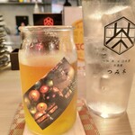 茶酒屋つみ木 - 茶酒はカップ酒のカップでの提供でした。