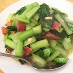 中華菜舘 清心 - 腸詰めと小松菜炒め