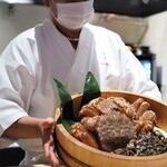 Ginza Yuina - 北海道産の特大毛蟹と青森産のとげくり蟹