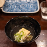 鳥田中 - 2020.6 鶏スープの煮凝りと島原養殖スッポンのお椀 スッポンの身とエンペラ入り玉子豆腐 エンペラ