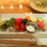 Jidori To Sakana Nene - 生野菜３種盛り（水なす・塩トマト・グラパラリーフ）