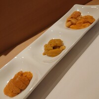 吉祥寺 鮨 栞庵 やましろ - ウニ4種食べ比べ