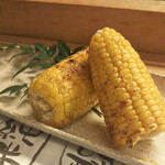 和旬菜と地酒　よし都みやこの　離れ - 焼きとうもろこし