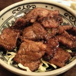 金町製麺 - '12/06/01 牛バラ肉の漬け込み焼き（380円）