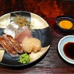 賛否両論 - しまあじ、金目鯛のあぶり、ホタテの煮浸し