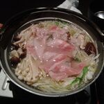 ひご家 - （2020.06）豚ねぎしゃぶ御膳（豚肉投入後）