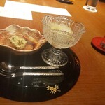 隨縁亭 - デザート わらび餅と白鳳レモン蜜シャーベット掛け